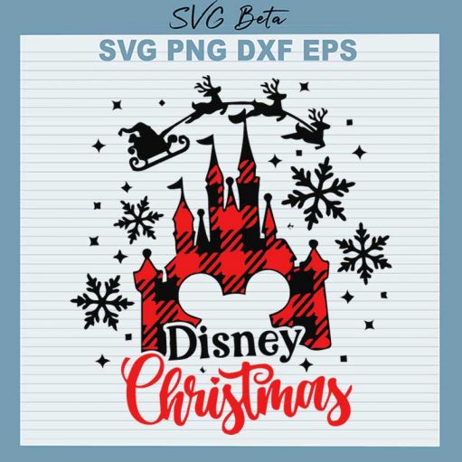 Disney Castle Christmas Svg