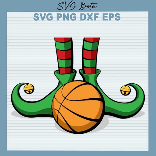 Elf Feet Basketball Christmas SVG