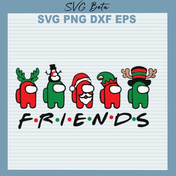 Among Us Friends Christmas SVG