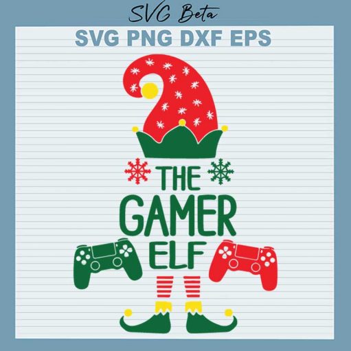 Christmas The Gamer Elf SVG