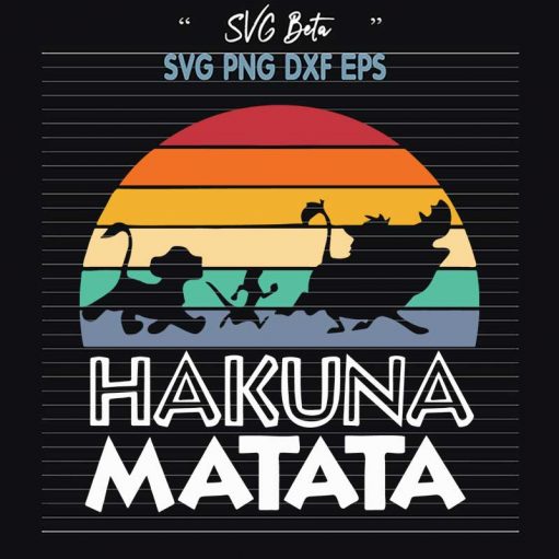 Hakuna Matata Vintage Svg