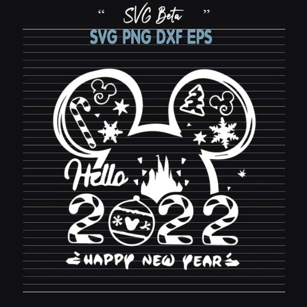 Mickey Ears Hello 2022 SVG