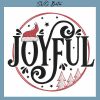 Joyful christmas embroidery deisgn