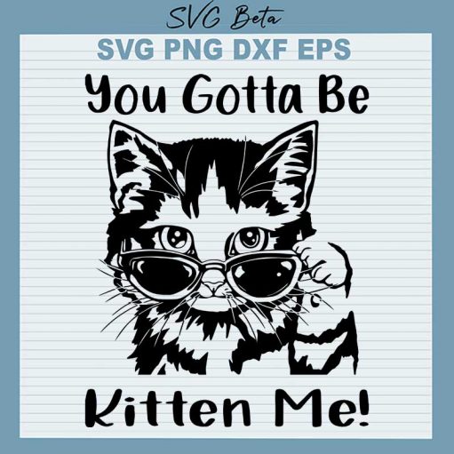 you gotta be kitten me svg