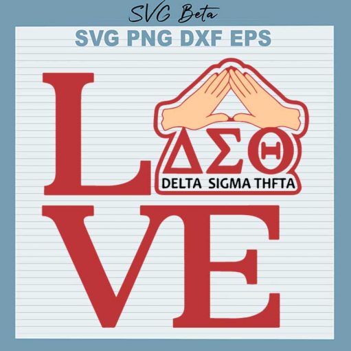 Delta Sigma Theta Love Hand Sign SVG