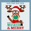 Masked And Merry Reindeer Svg