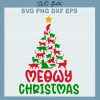 Meowy Christmas Tree Svg