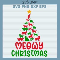 Meowy Christmas Tree SVG