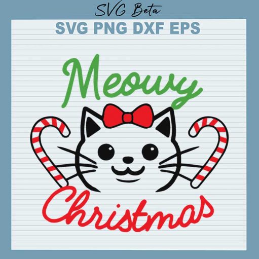 Cute Meowy Christmas SVG