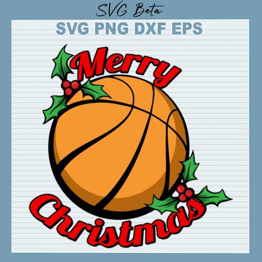 Basketball Merry Christmas Svg