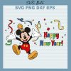 Mickey Mouse Happy New Year SVG