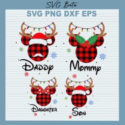Mickey Family Christmas SVG