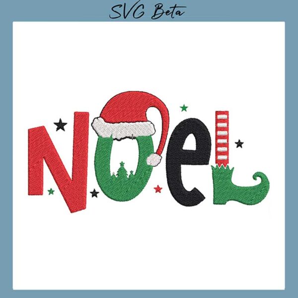 Noel embroidery design