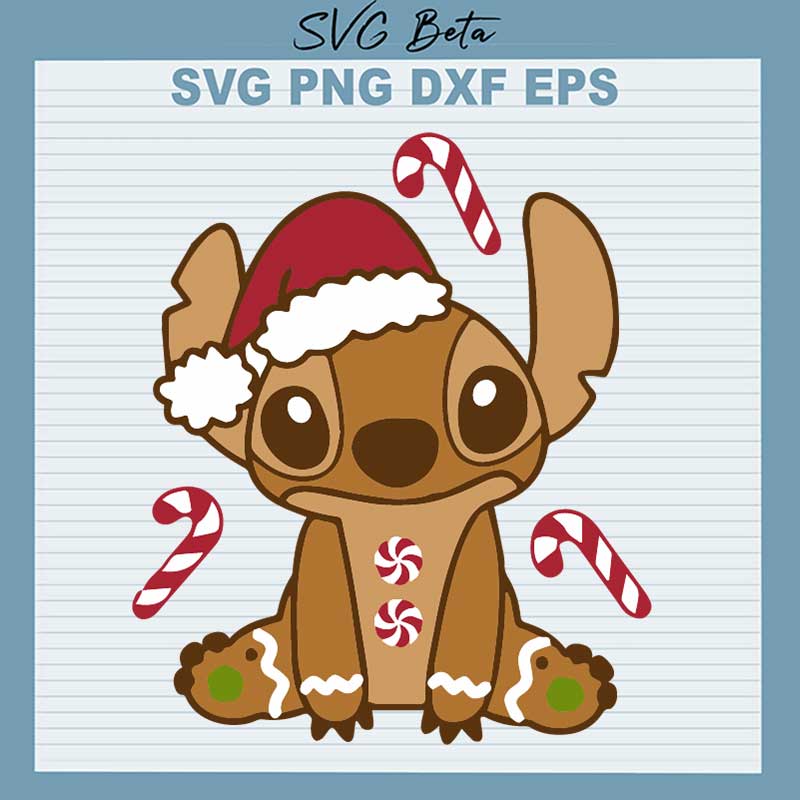 Gingerbread Stitch SVG, Disney Gingerbread SVG, Christmas Gingerbread ...