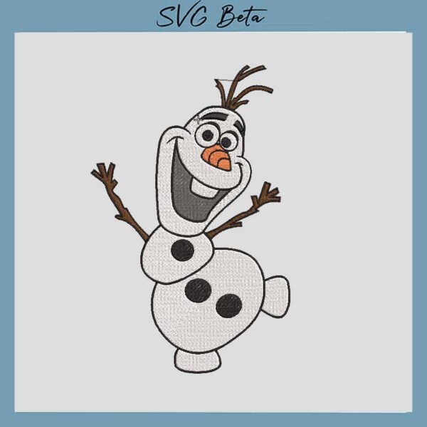 olaf snowman embroidery design
