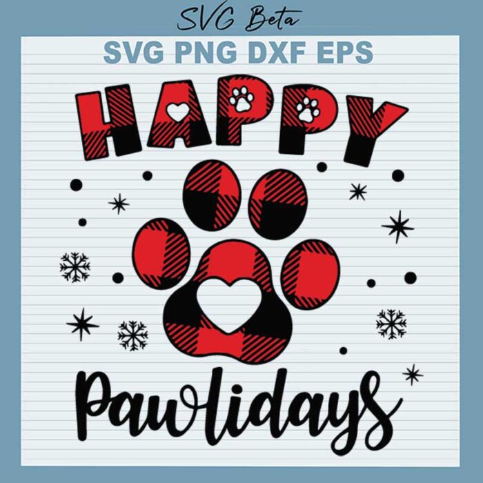 Happy Pawlidays SVG