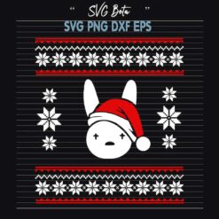 Rabbit Santa Ugly Sweater SVG