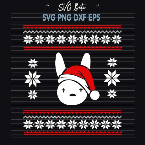 Rabbit Santa Ugly Sweater SVG