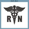 Nurse Logo Rn Embroidery Design