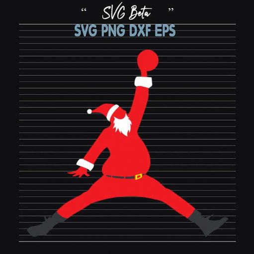 Santa Basketball Christmas Svg