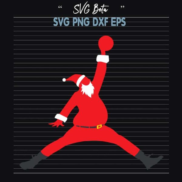 Santa Basketball Christmas SVG