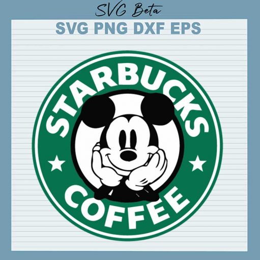 Mickey Starbucks Coffee SVG