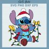 Santa Stitch With Christmas Light Svg