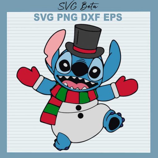 Snowman Stitch Christmas SVG