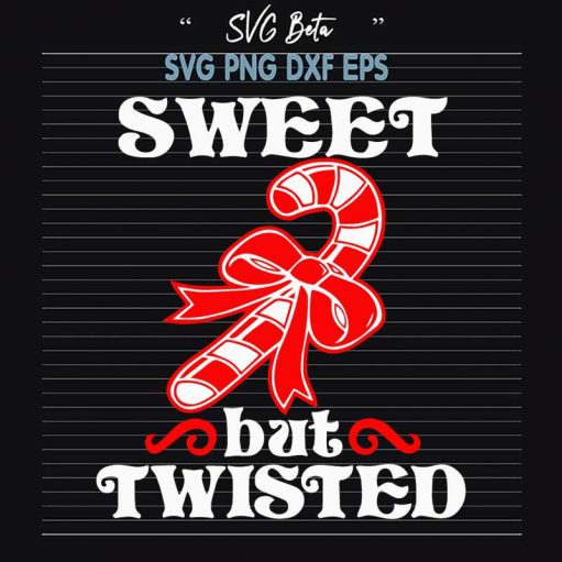 Sweet But Twisted Candy Cane SVG