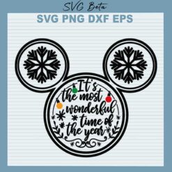 Mickey Ears Wonderful Time Of The Year SVG