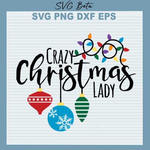 Crazy Christmas Lady SVG