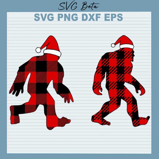 Christmas Bigfoot Svg