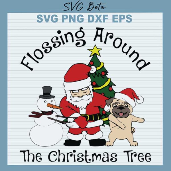 Flossing Around The Christmas Tree SVG