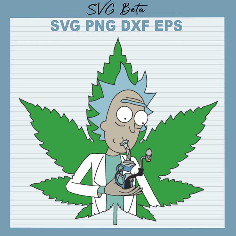 Rick And Morty Weed SVG, Rick Smoking Weed SVG, Rick Cannabis SVG PNG