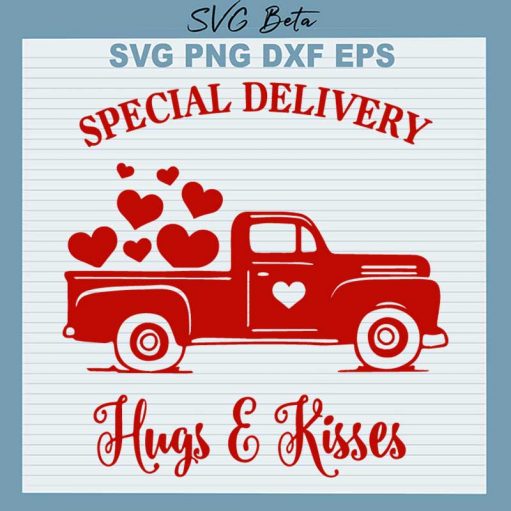 Special Delivery Hug And Kisses Svg