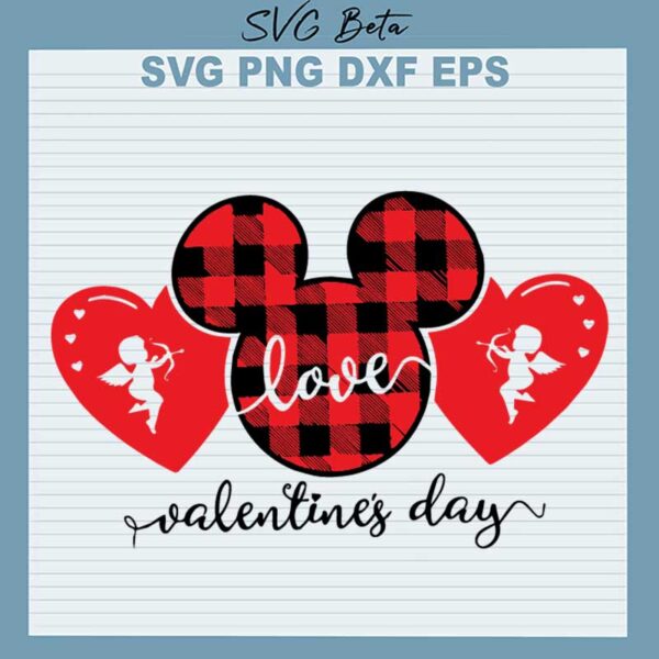 Mickey Ears Valentines Day SVG