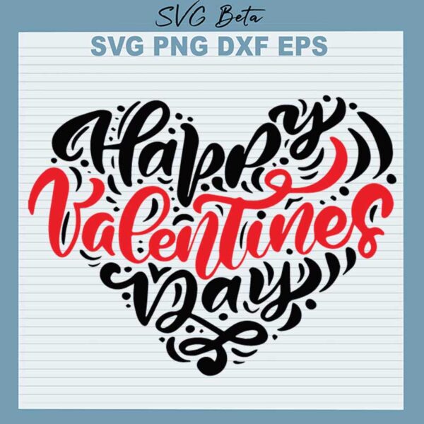 Happy Valentines Day Heart SVG