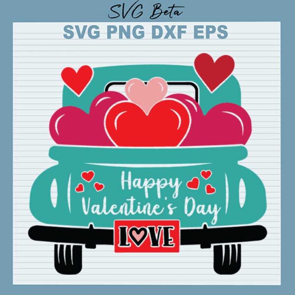 Valentine Truck SVG