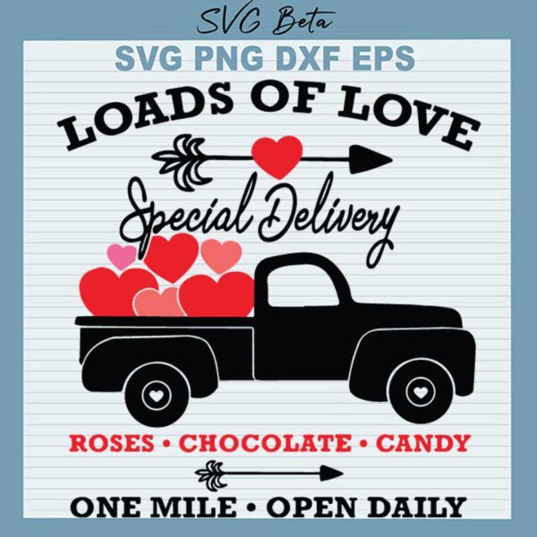 Loads Of Love Truck SVG