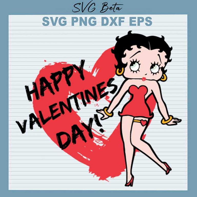 Valentine's Day Betty Boop SVG, Betty Boop SVG, Happy Valentine SVG PNG ...