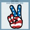 American Flag Peace Hand Svg