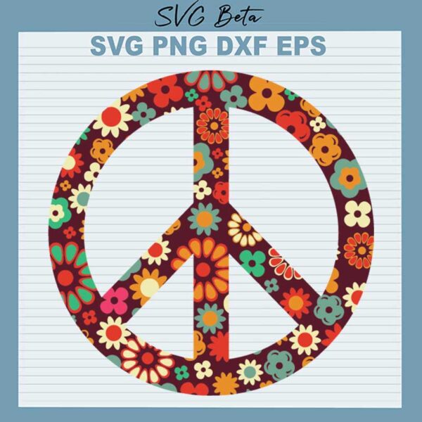 Floral Peace SVG