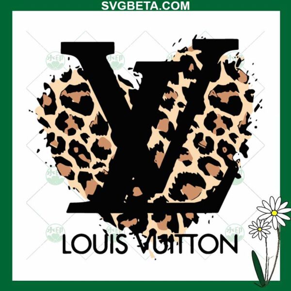 Leopard Louis Vuitton Heart SVG