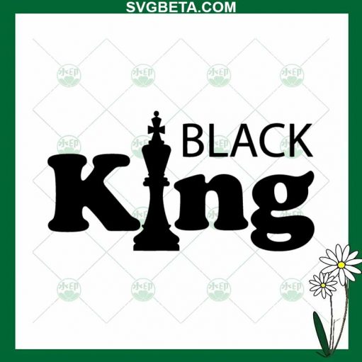Black King Chess SVG