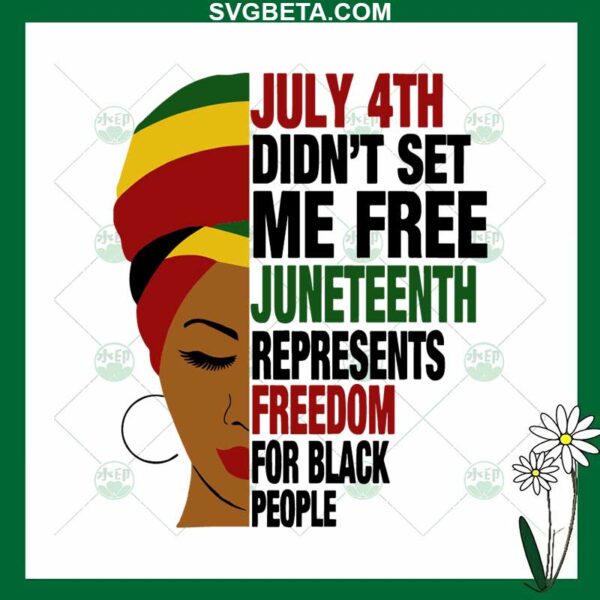 July 4th Didn't Set Me Free Juneteenth SVG