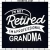 I'M Not Retired I'M A Professional Grandma Svg
