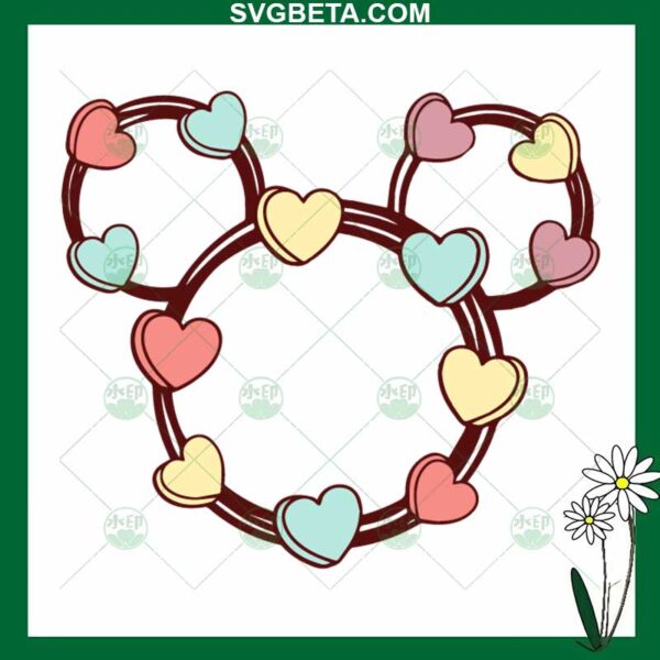 Valentine Mickey Ears SVG