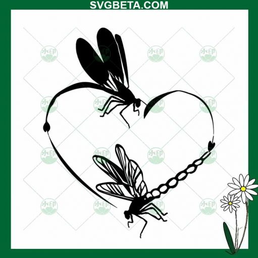 Dragonfly Heart Svg