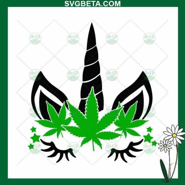 Weed Unicorn SVG