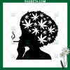 Afro Girl Smoking Weed SVG